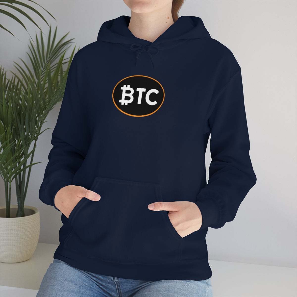 Bitcoin Oval #4 Hoodie, Blackout Version