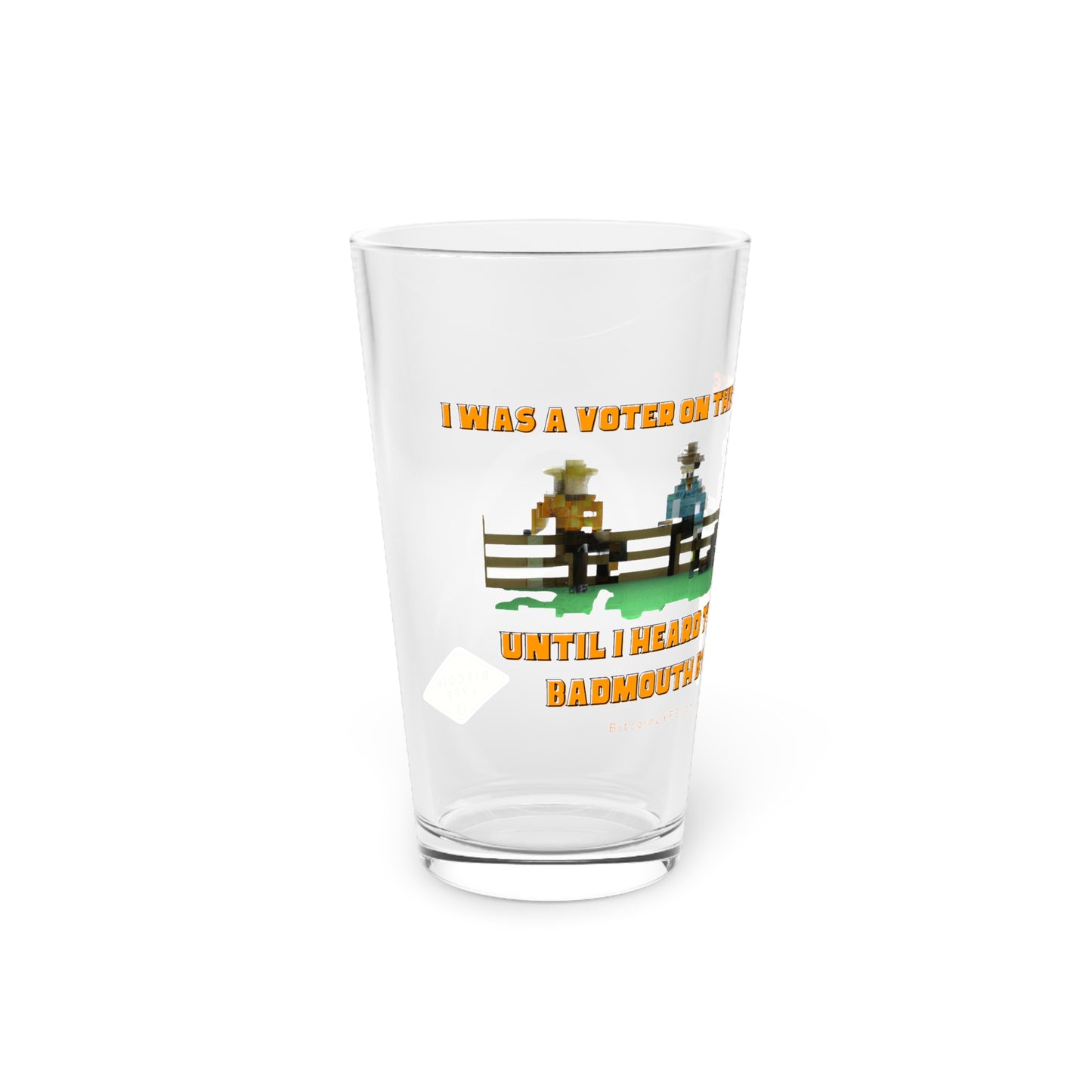 Vote - No Fence Pint Glass
