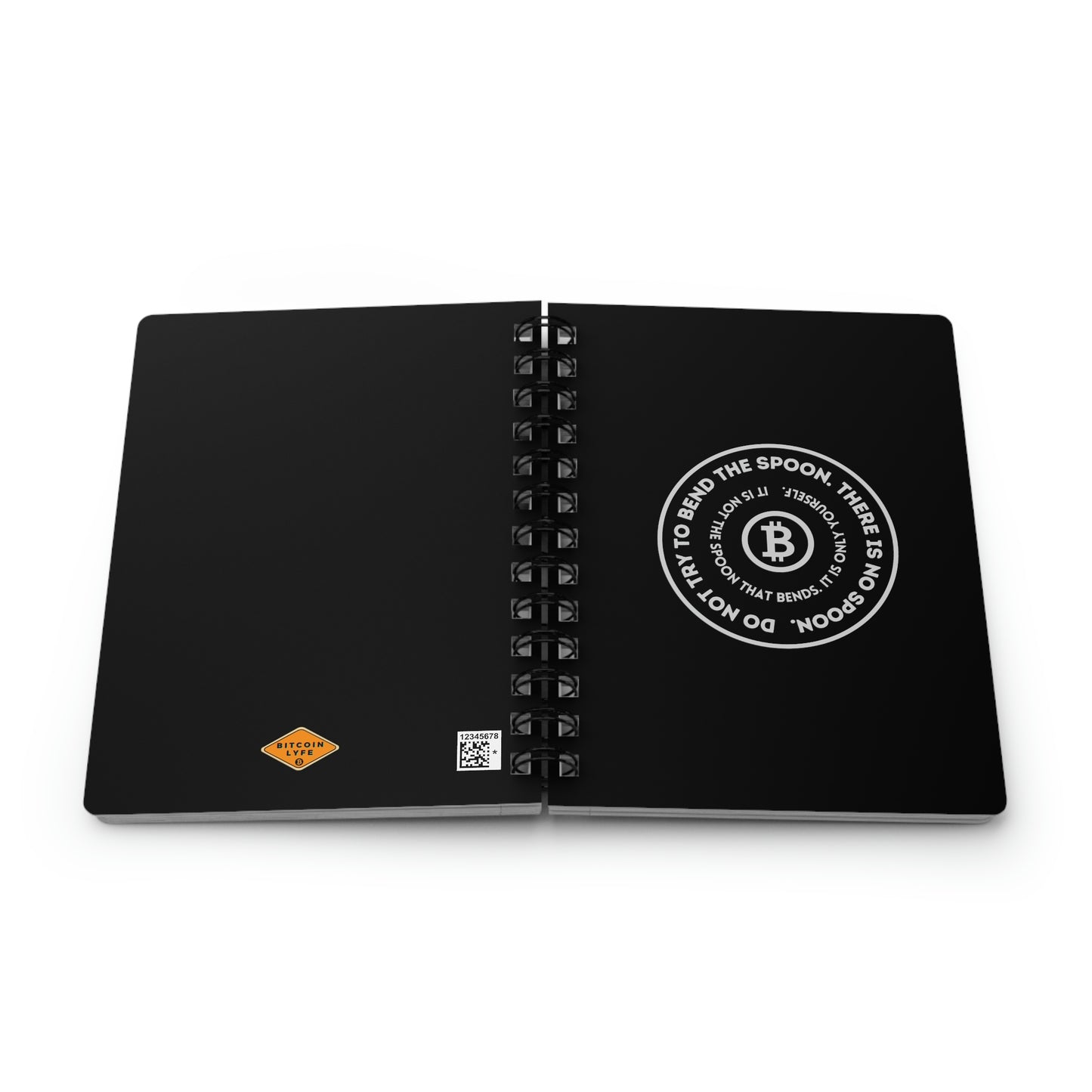 Spoon Orange Pill Spiral Bound Journal