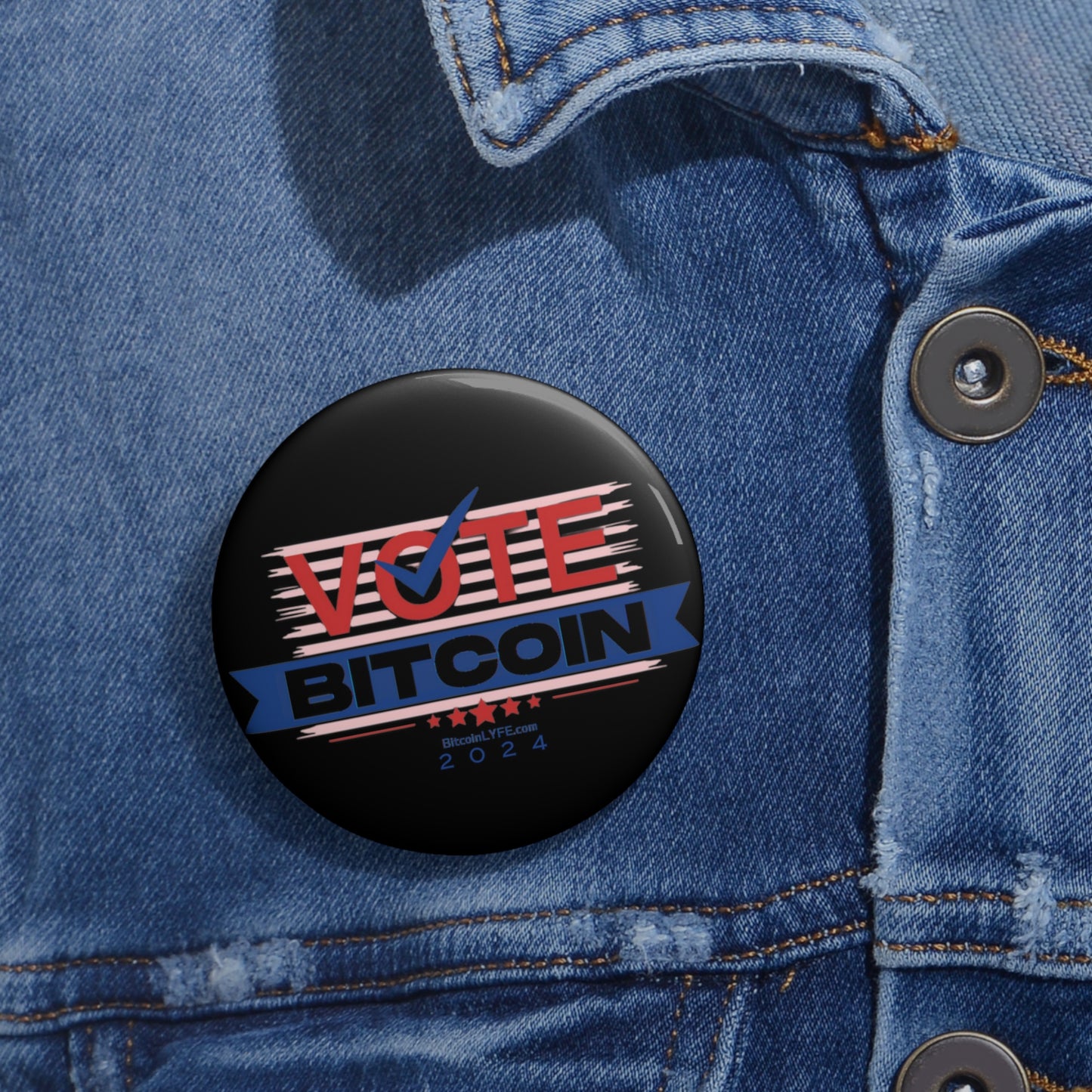 Vote Bitcoin Pin Buttons