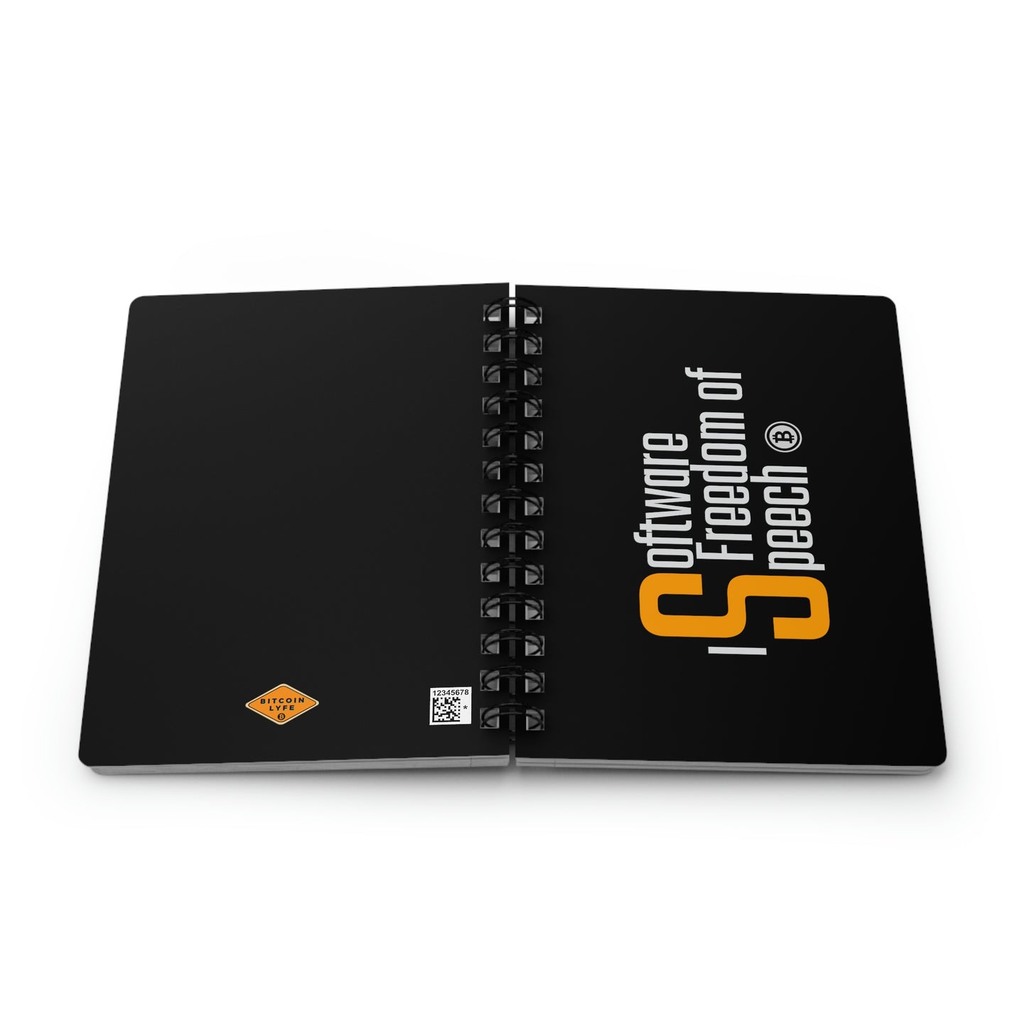 Bitcoin LYFE Spiral Bound Journal, SW Free Speech