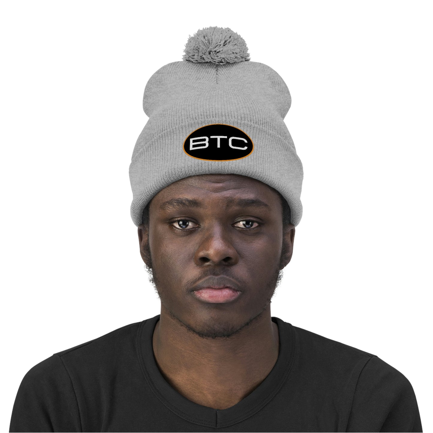 BTC Oval #1 Pom Pom Beanie