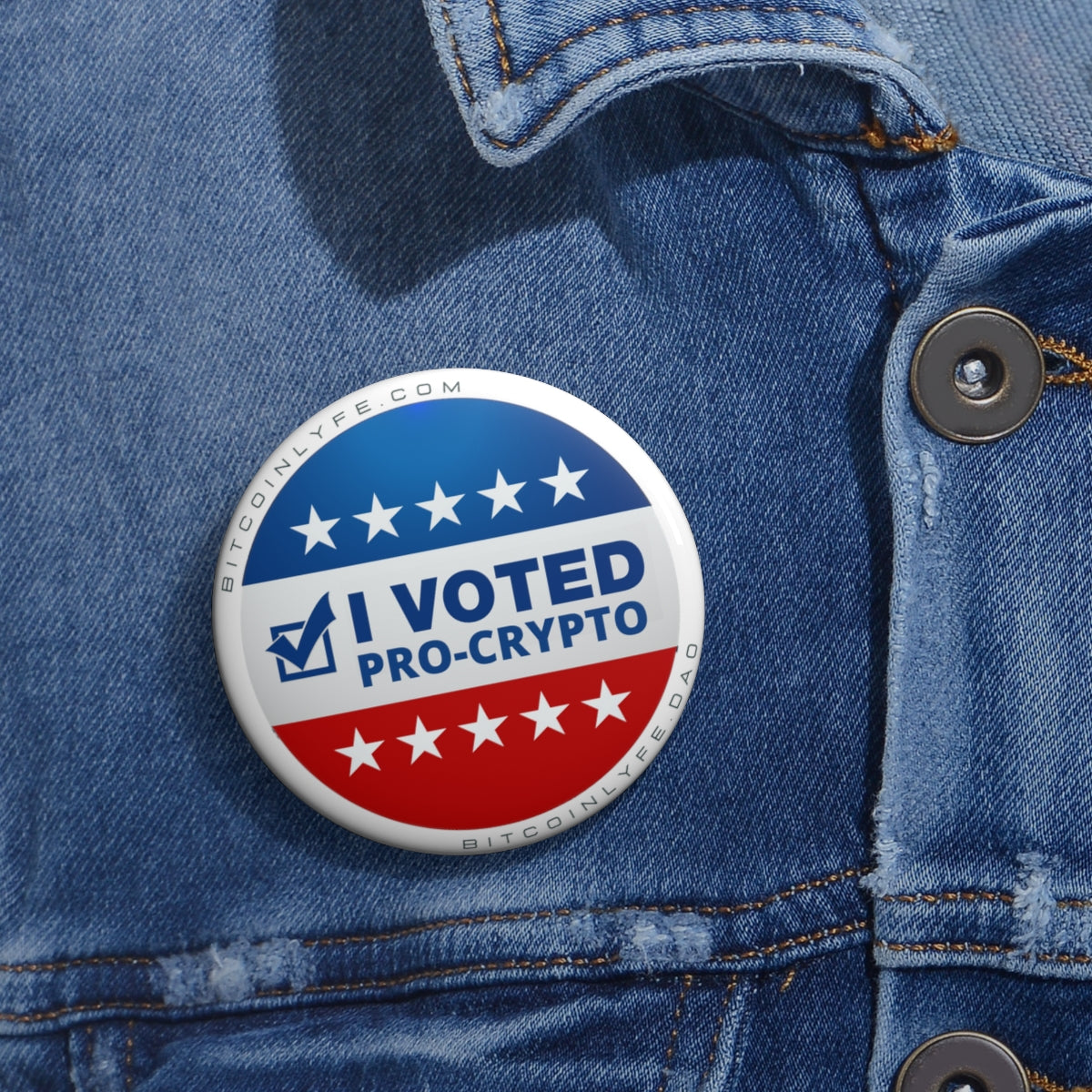 I Voted Pro-Crypto! Pin Buttons
