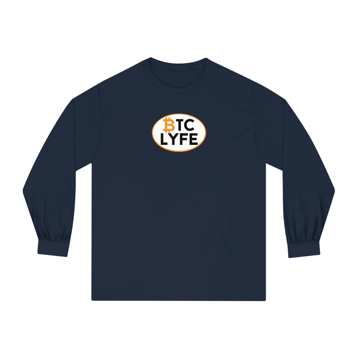 Bitcoin LYFE (Oval) Long Sleeve T-Shirt