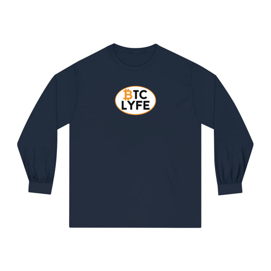 Bitcoin LYFE (Oval) Long Sleeve T-Shirt