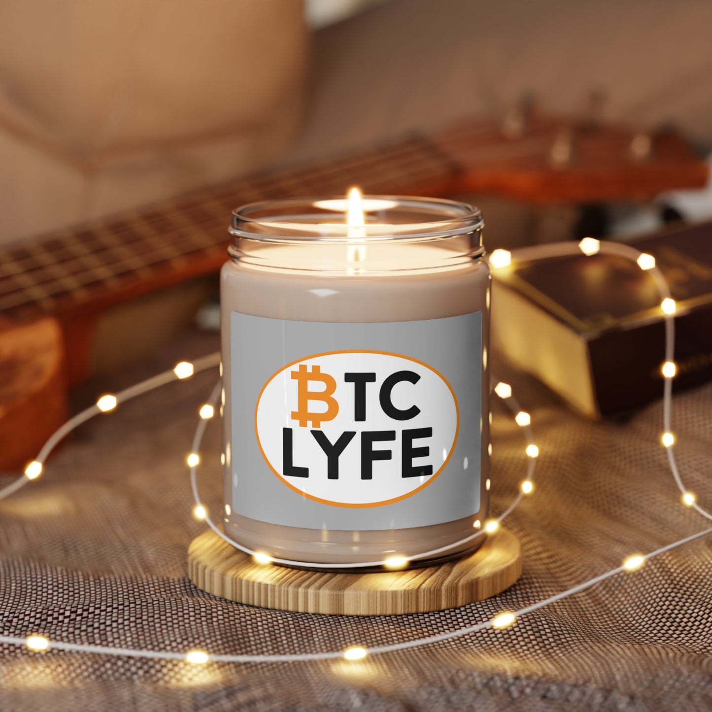 Bitcoin LYFE (Oval) Scented Soy Candle, 9oz