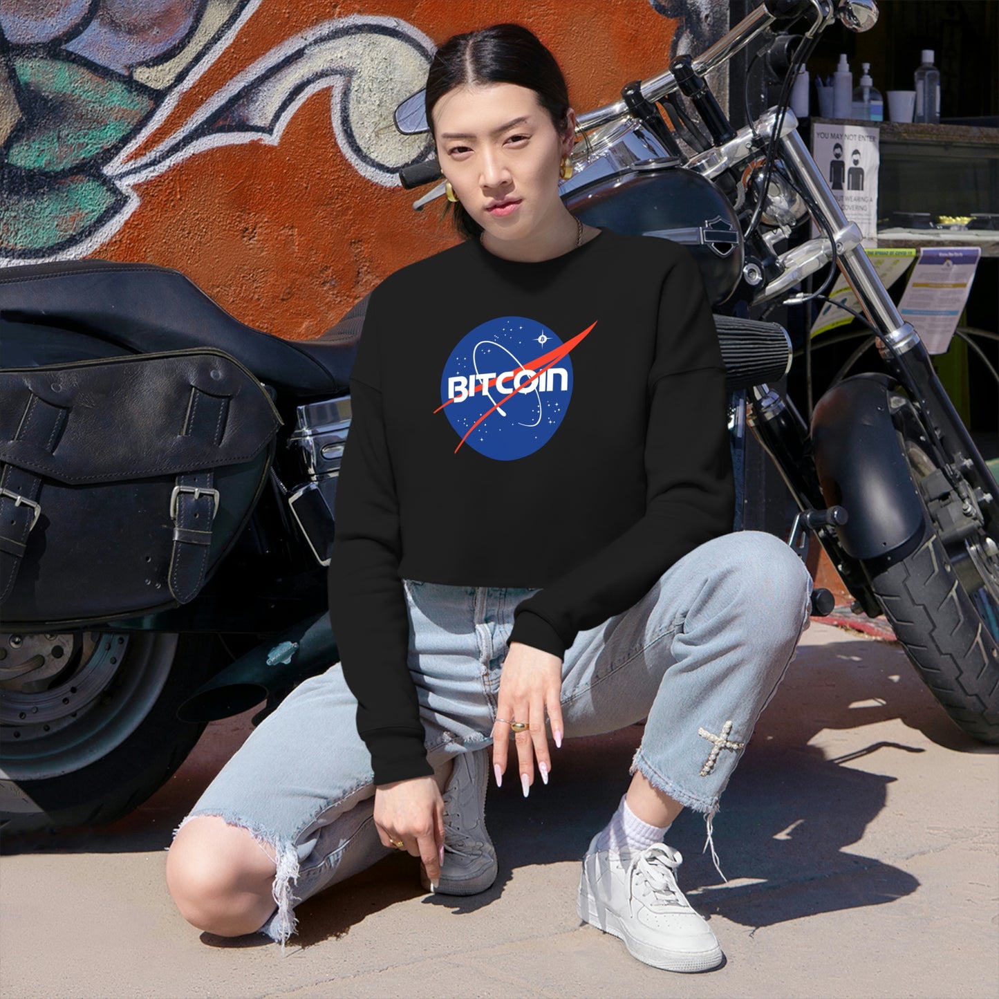 B in Space1 Women's Cropped Sweatshirt