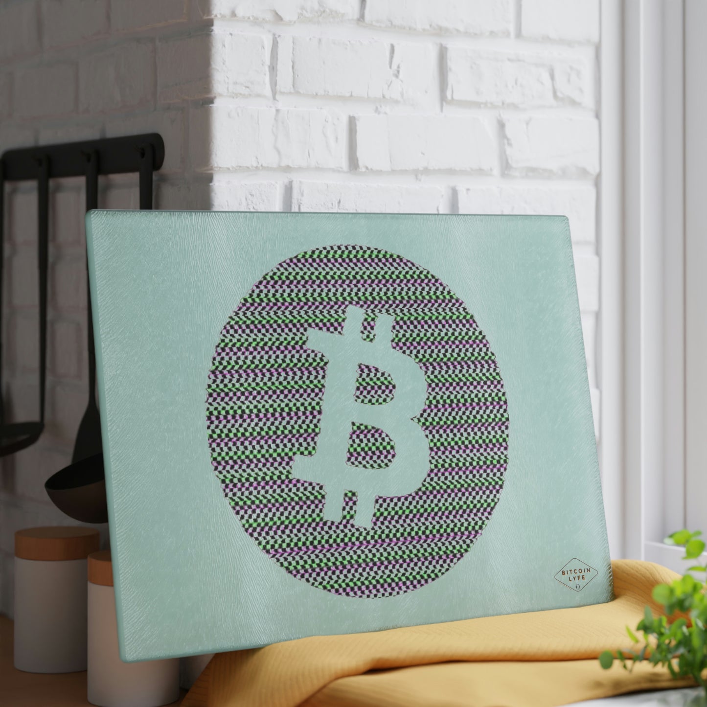 Bitcoin Glass Cutting Board, BTC6