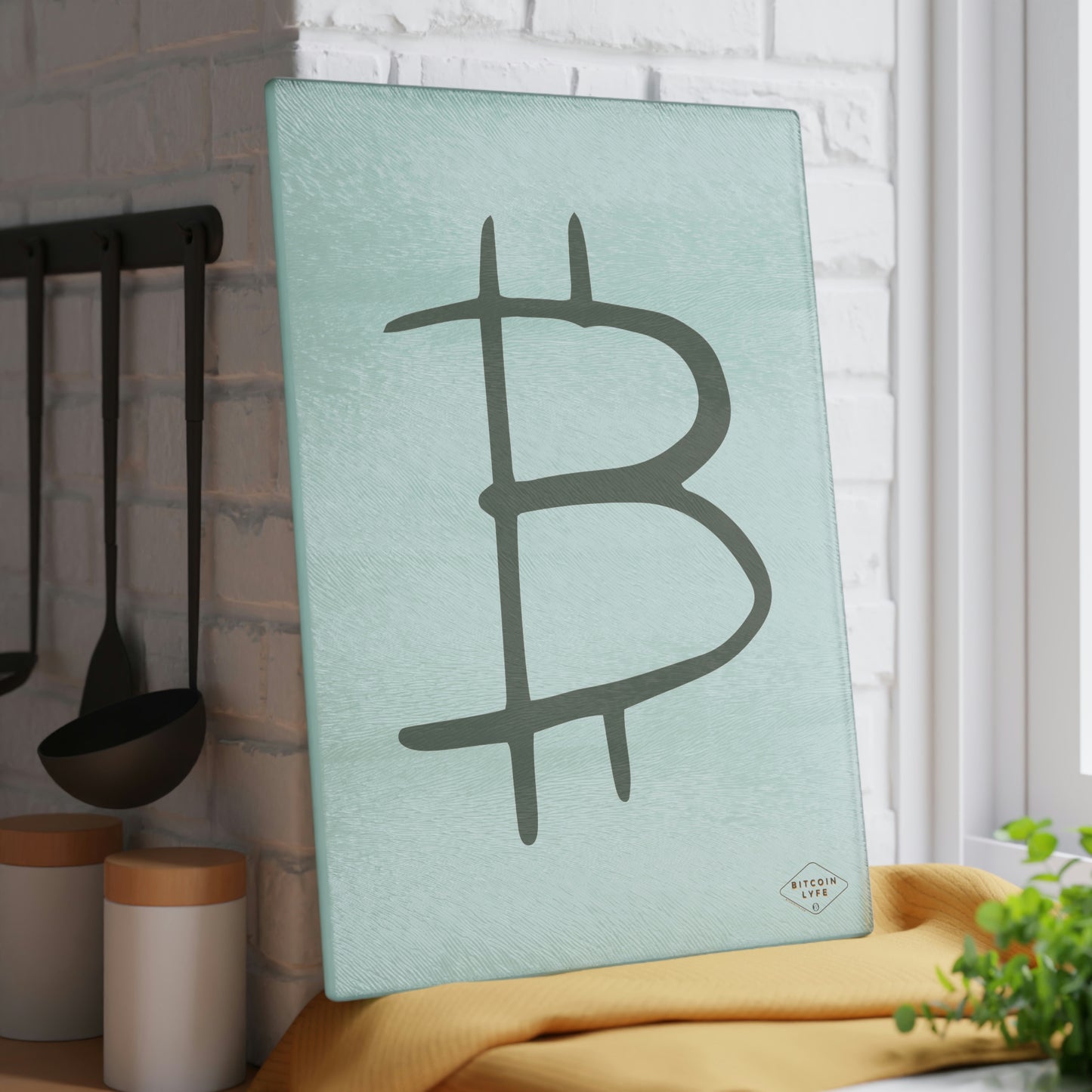 Bitcoin Glass Cutting Board, BTC8