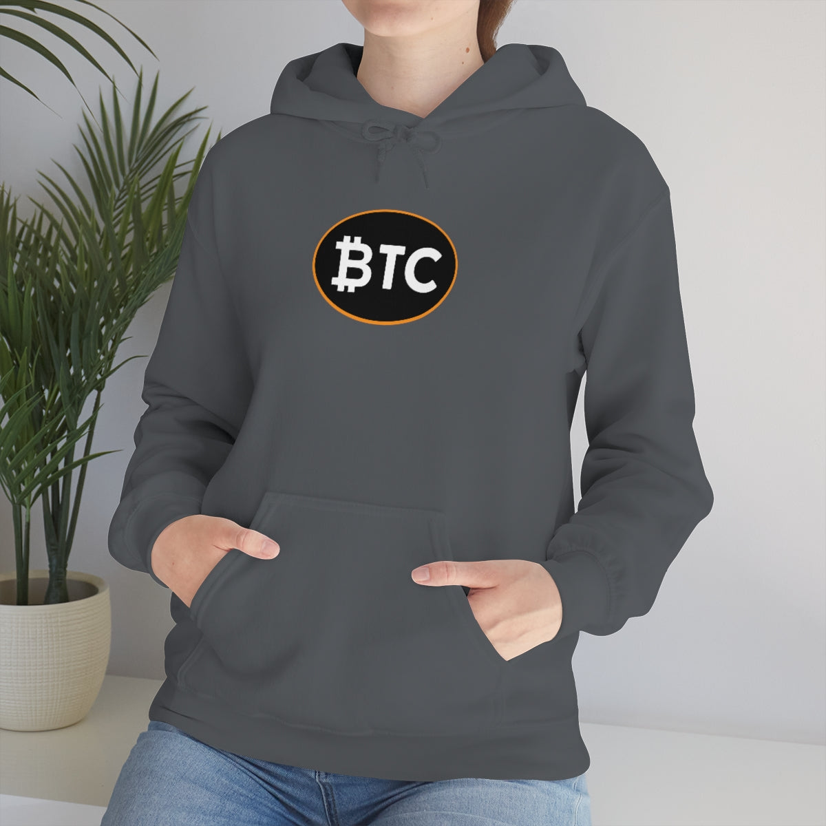 Bitcoin Oval #4 Hoodie, Blackout Version