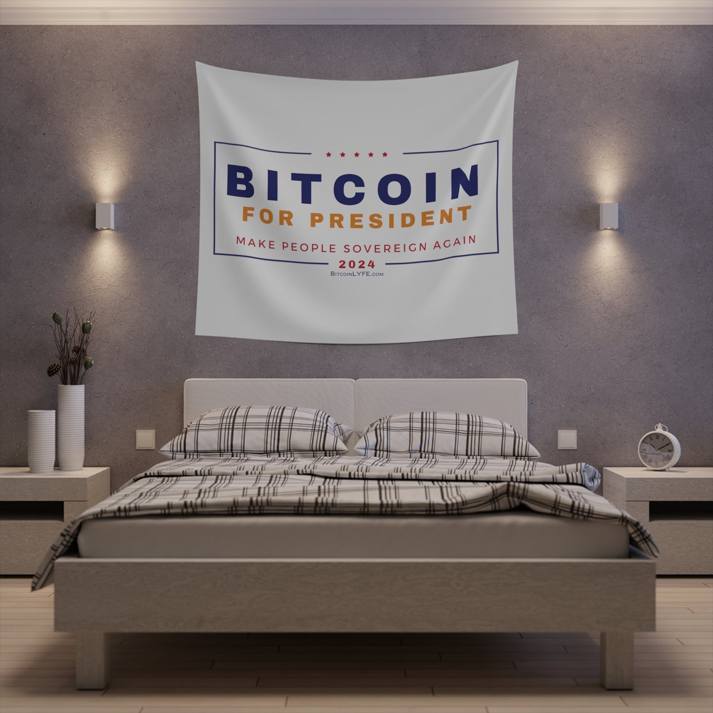 Vote - Bit...Sovereignty Printed Wall Tapestry