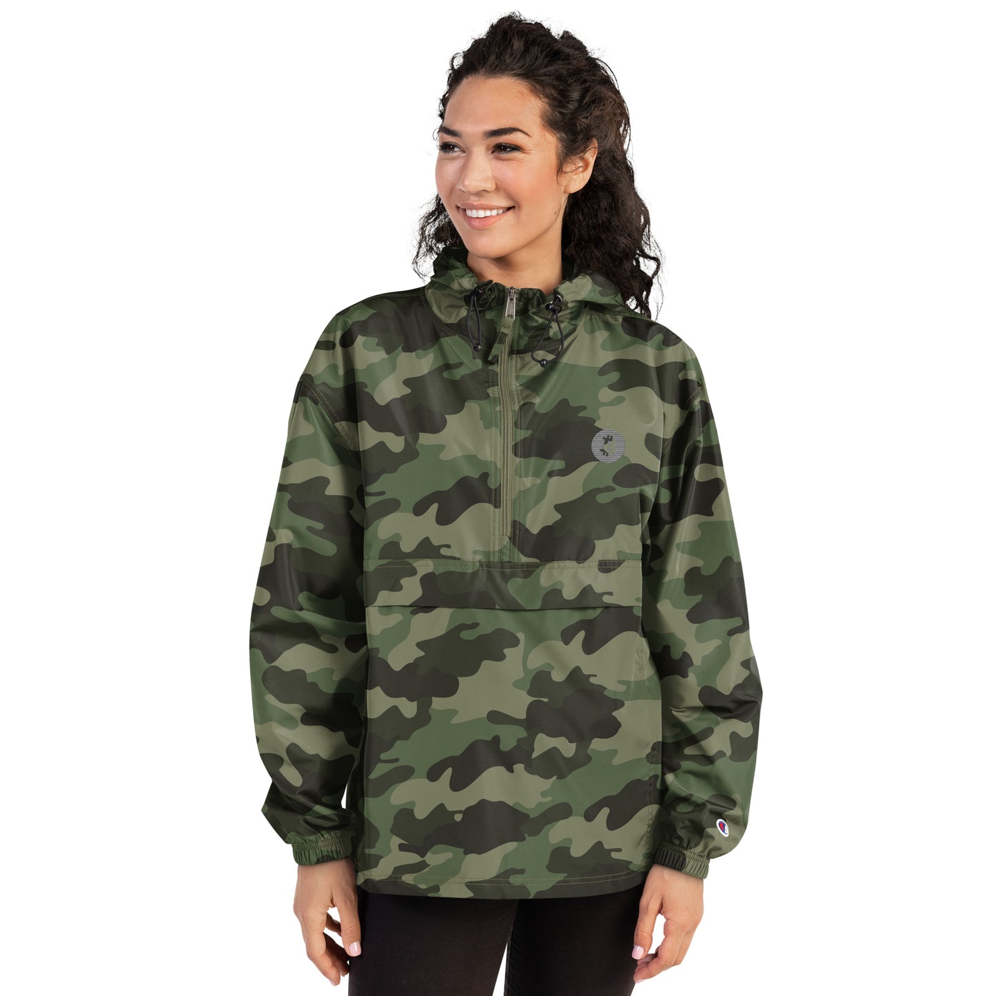 Bitcoin Embroidered Champion Packable Jacket, BTC6