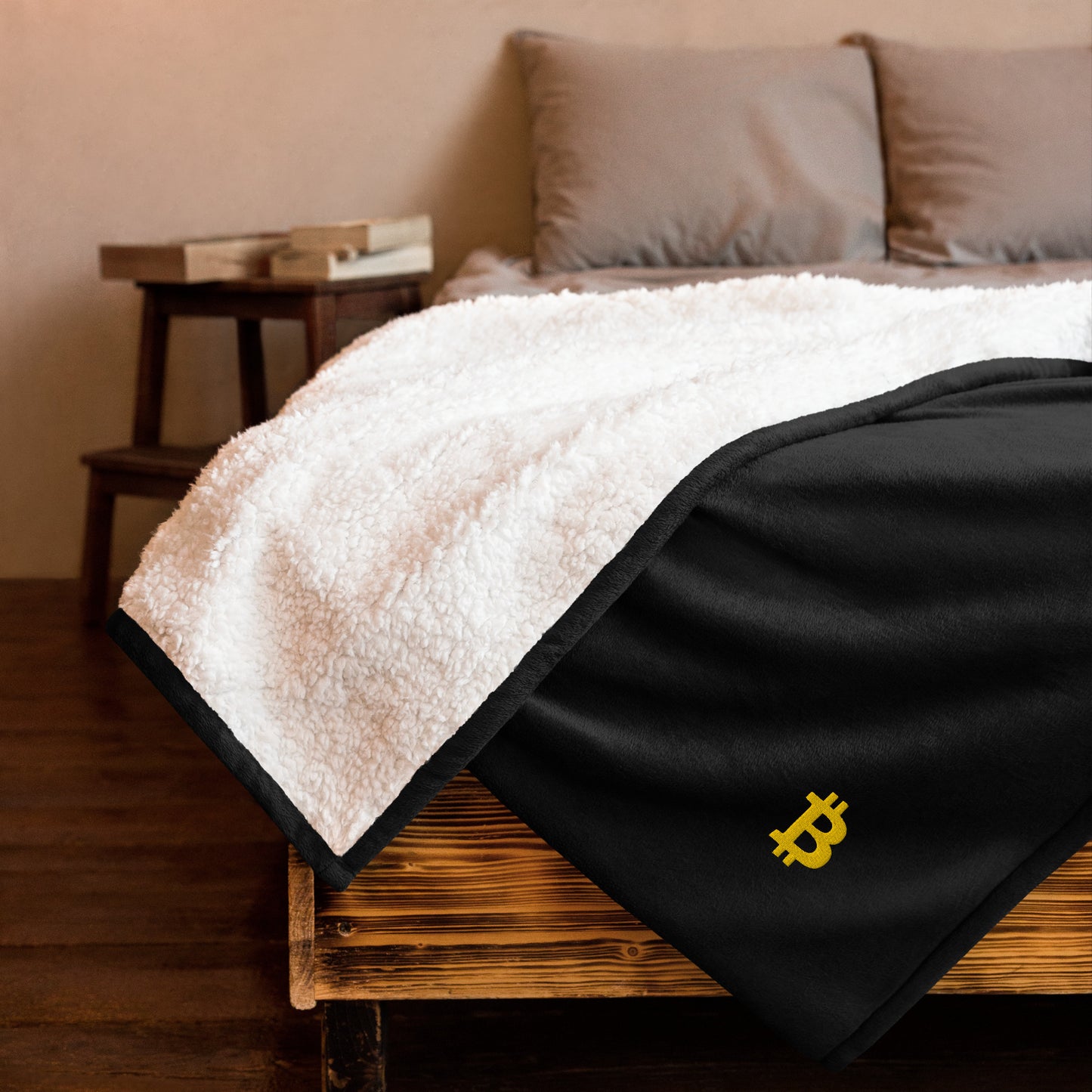 Premium Sherpa Bitcoin Blanket, BTC3