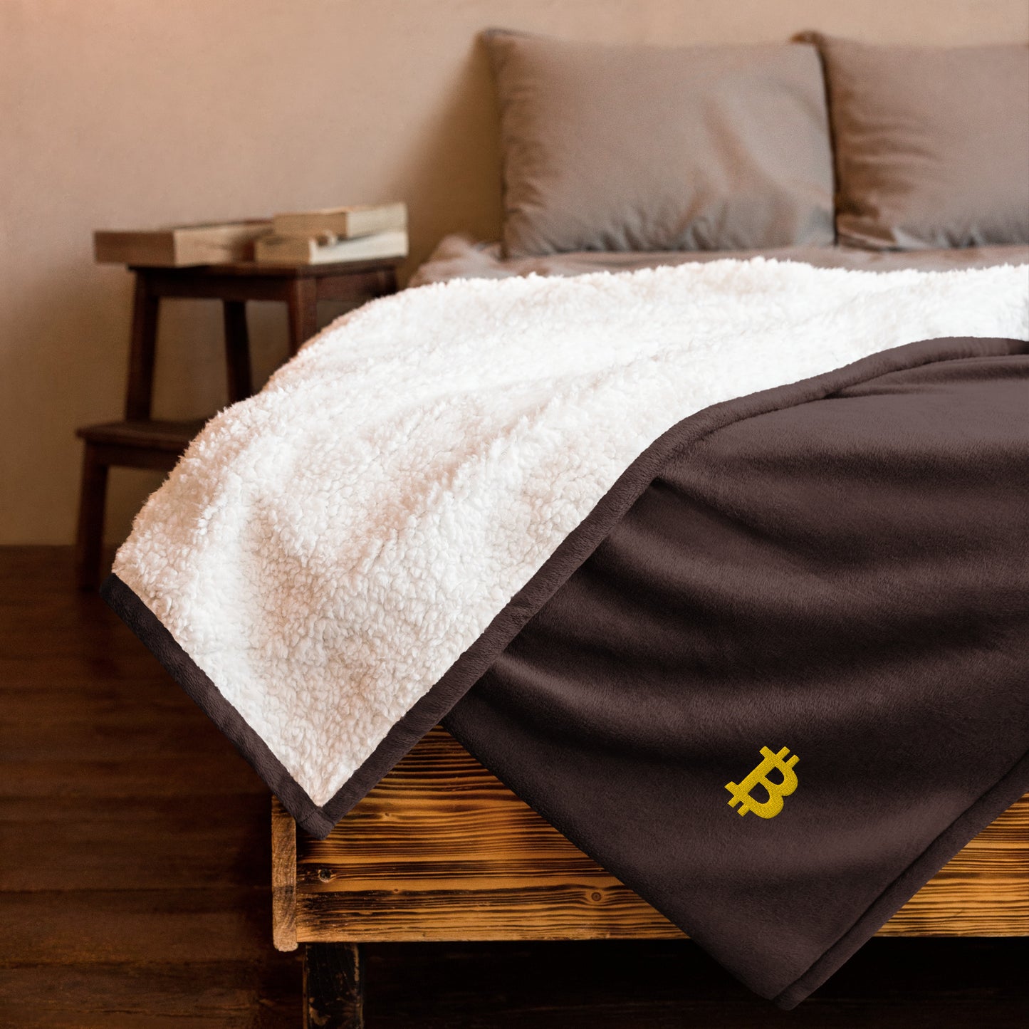 Premium Sherpa Bitcoin Blanket, BTC3