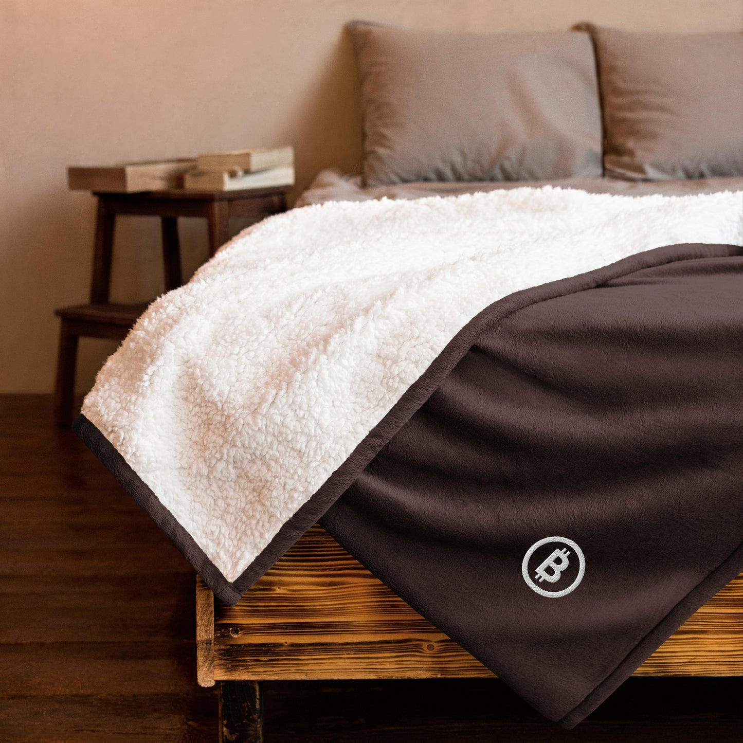 Premium Sherpa Bitcoin Blanket, BTC4