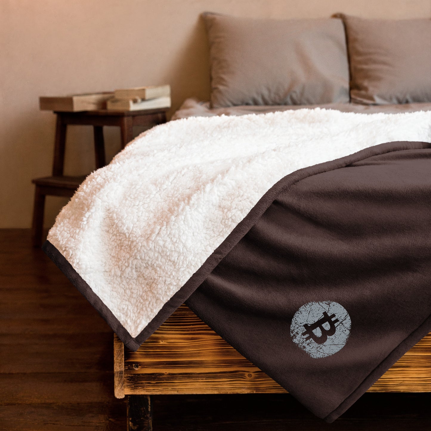 Premium Sherpa Bitcoin Blanket, BTC7