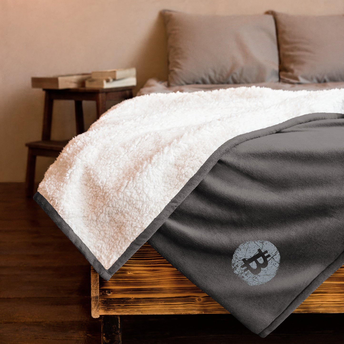 Premium Sherpa Bitcoin Blanket, BTC7