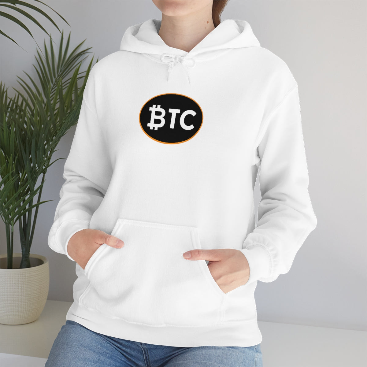 Bitcoin Oval #4 Hoodie, Blackout Version