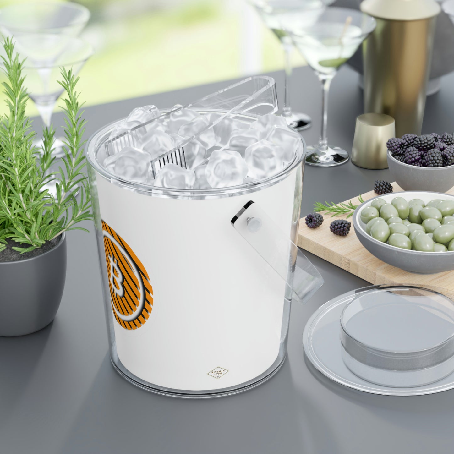 3-B Ice Bucket with Tongs
