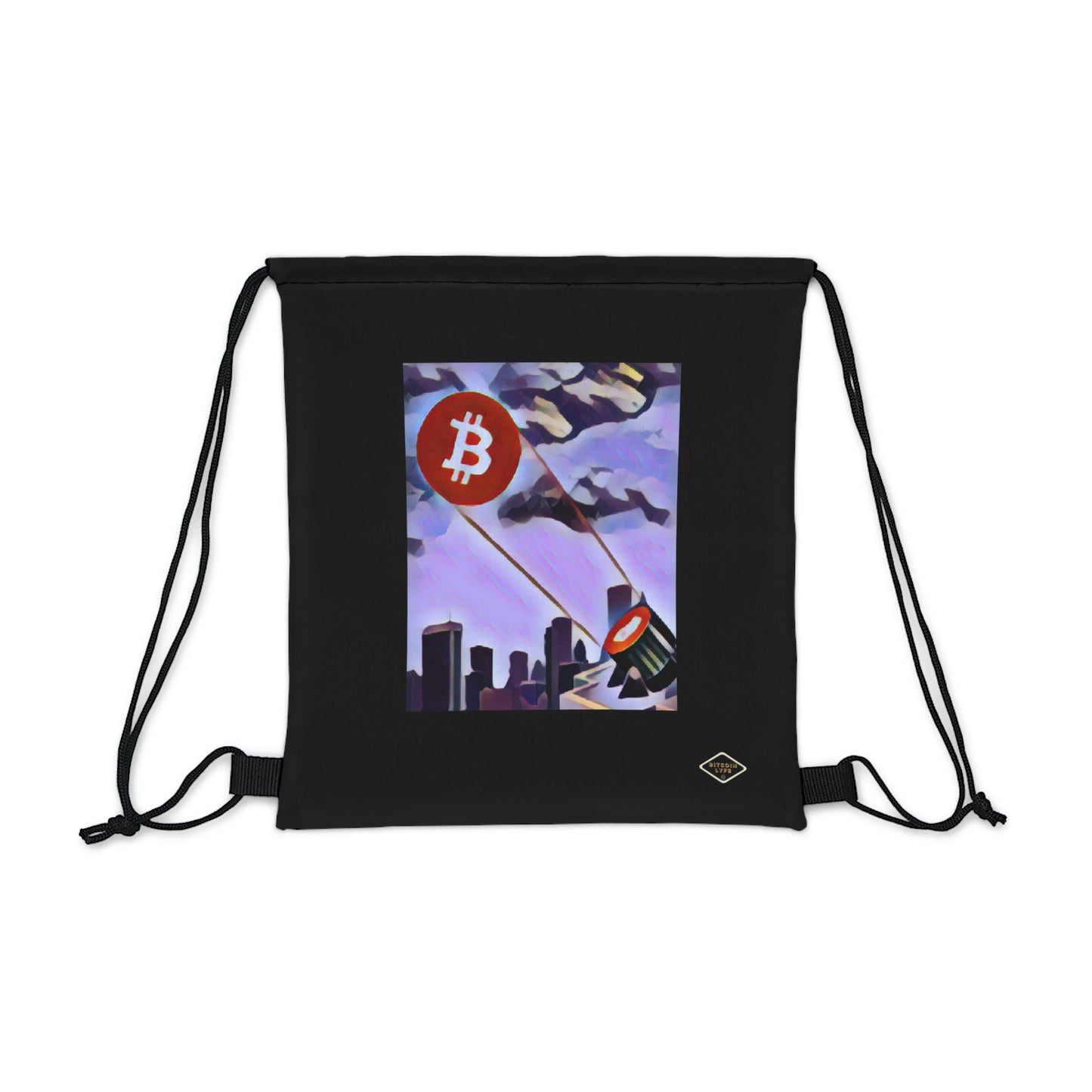 The B Signal Outdoor Drawstring Bag