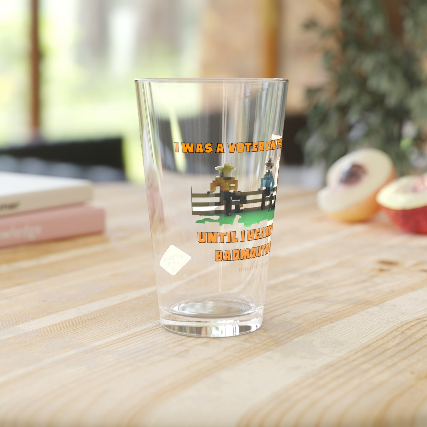 Vote - No Fence Pint Glass