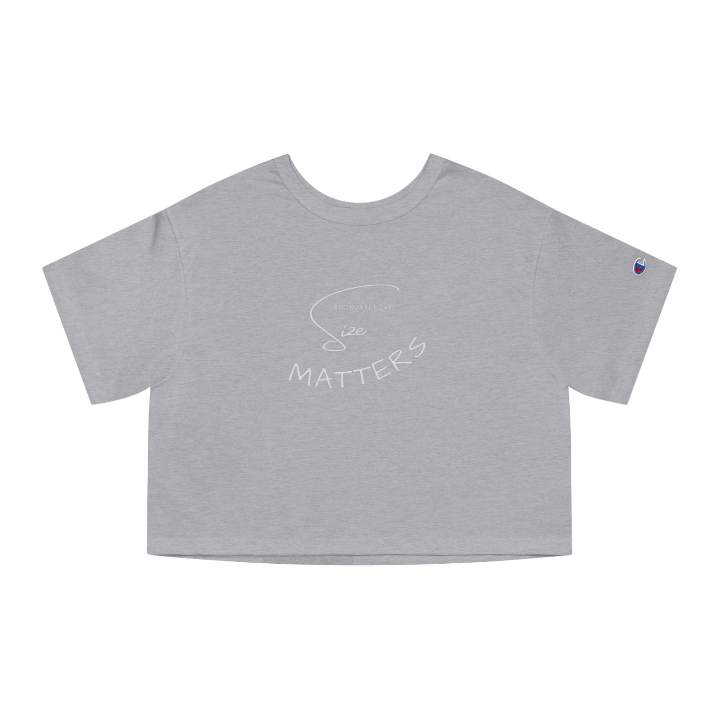 BTC Market Cap Size Matters Women's Champion Cropped T-Shirt