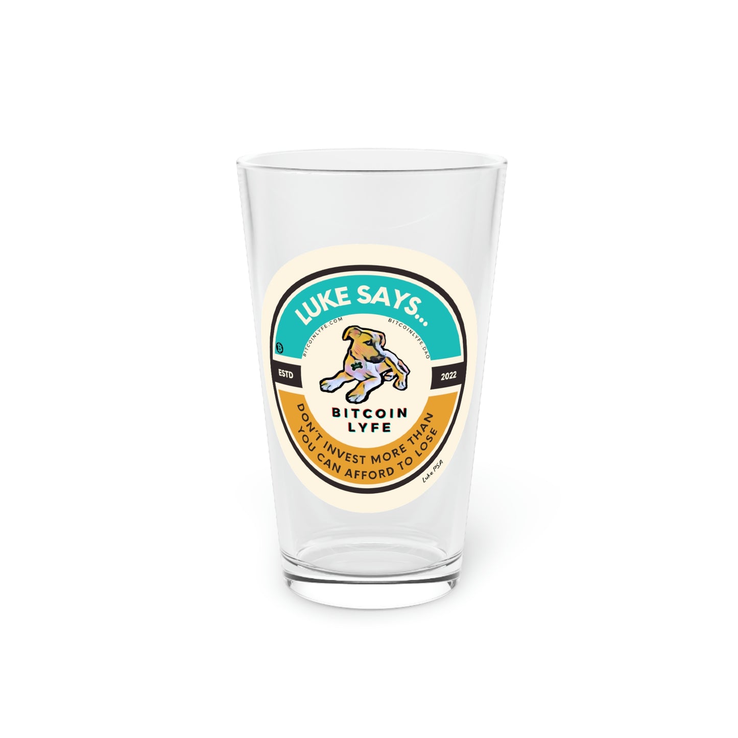 Luke PSA Pint Glass, Afford
