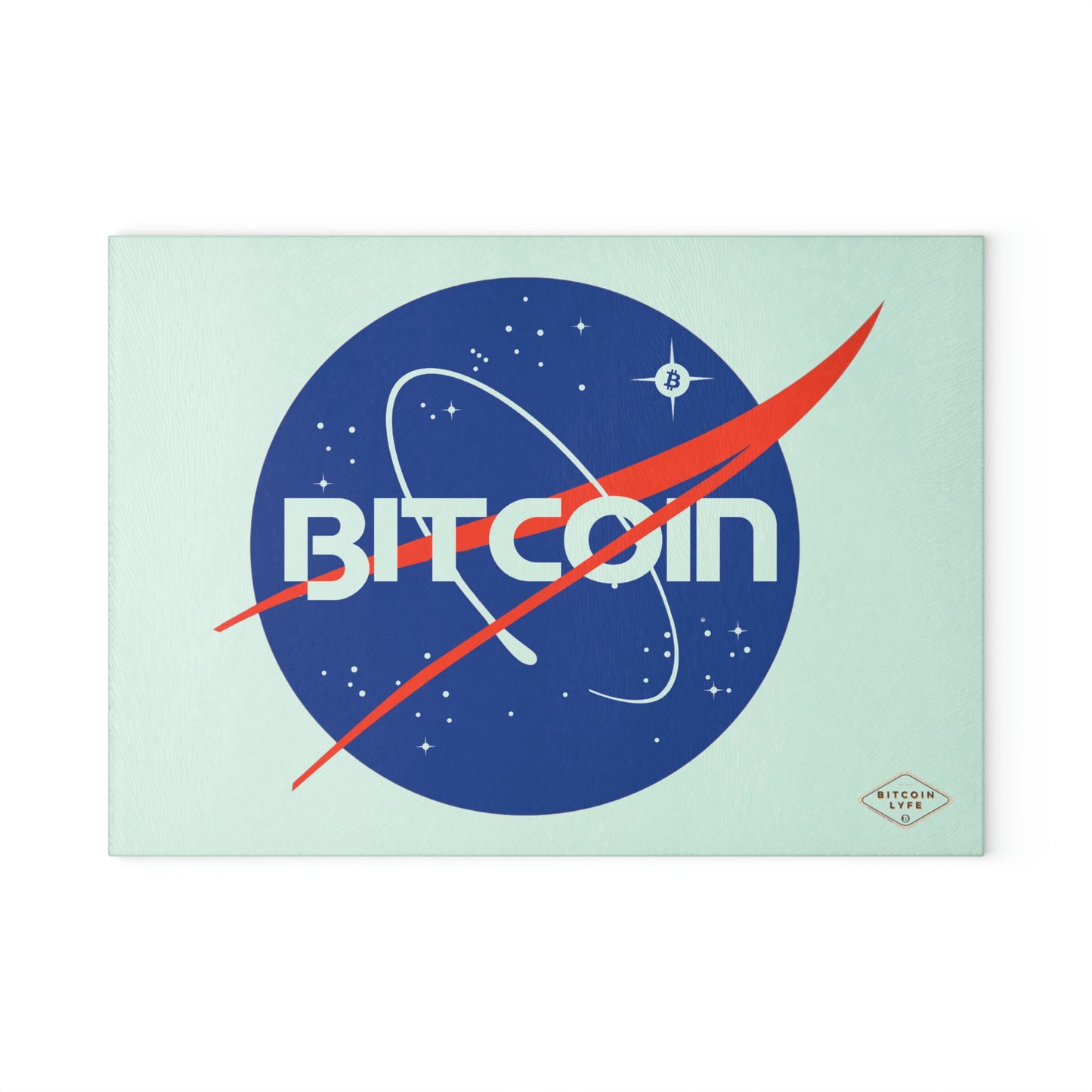 B in Space1 Glass Cutting Board