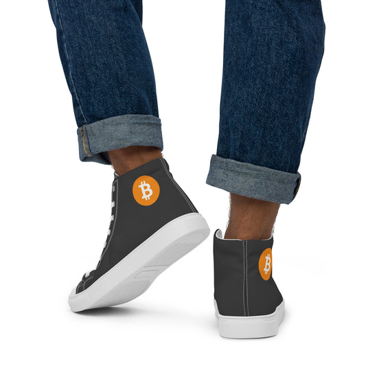 Men’s Bitcoin High Top Canvas Shoes