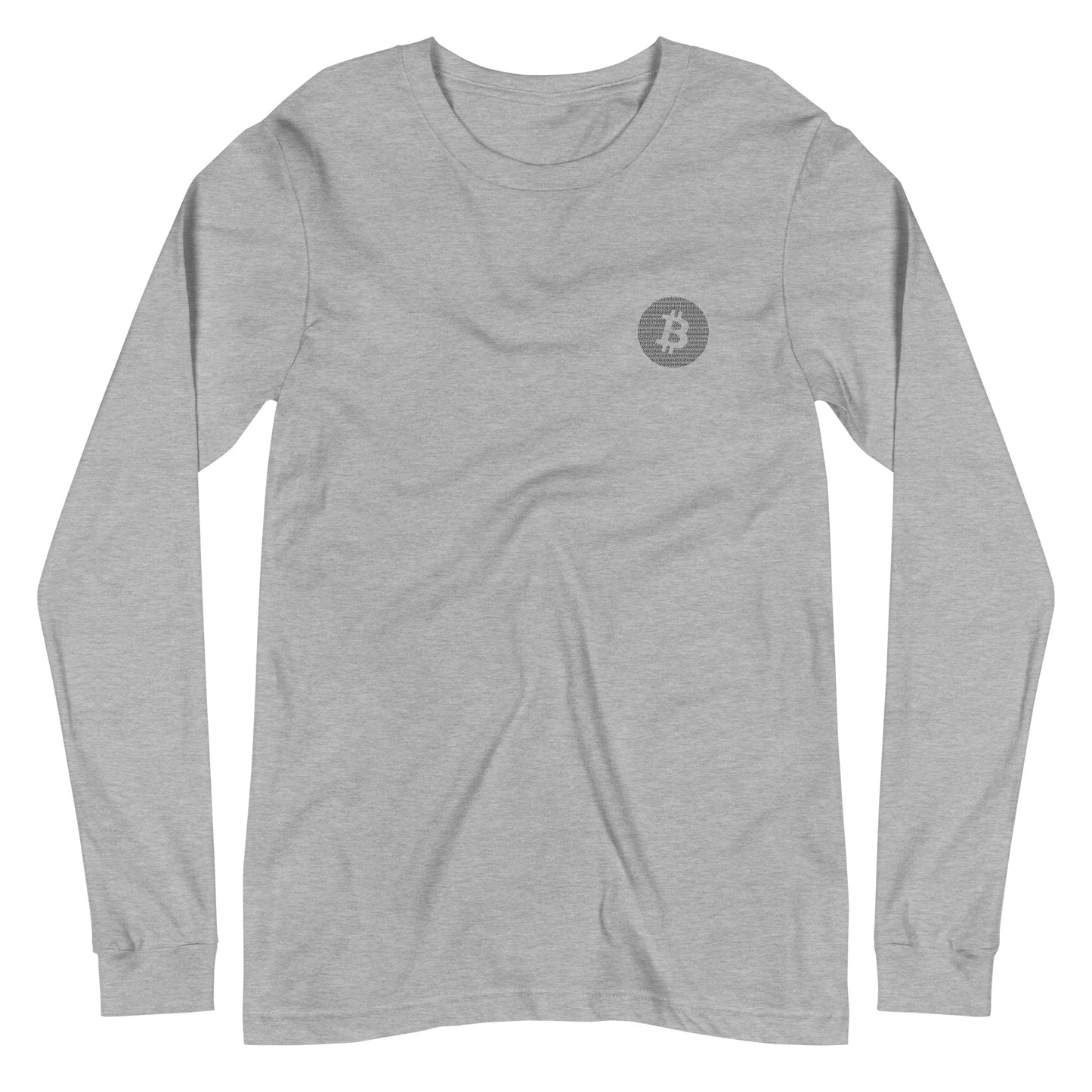 Embroidered Bitcoin Long Sleeve Tee BTC6
