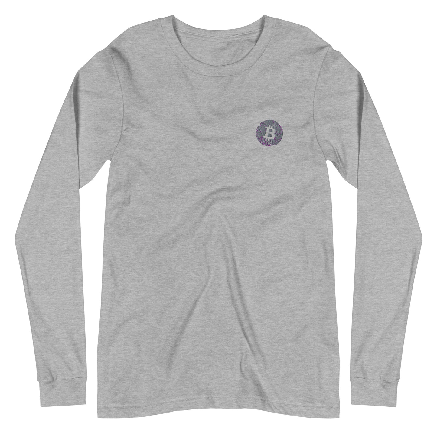 Embroidered Bitcoin Long Sleeve Tee BTC7