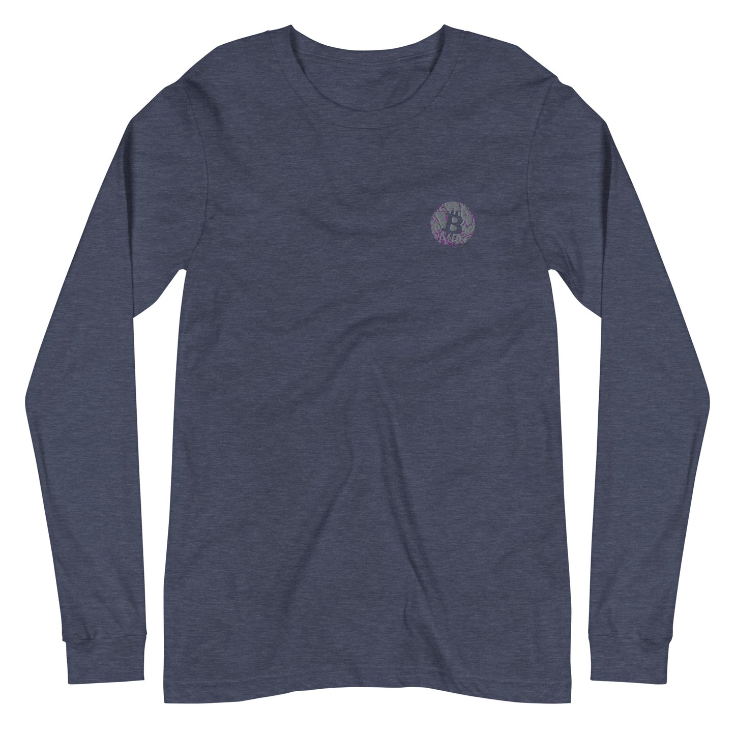 Embroidered Bitcoin Long Sleeve Tee BTC7