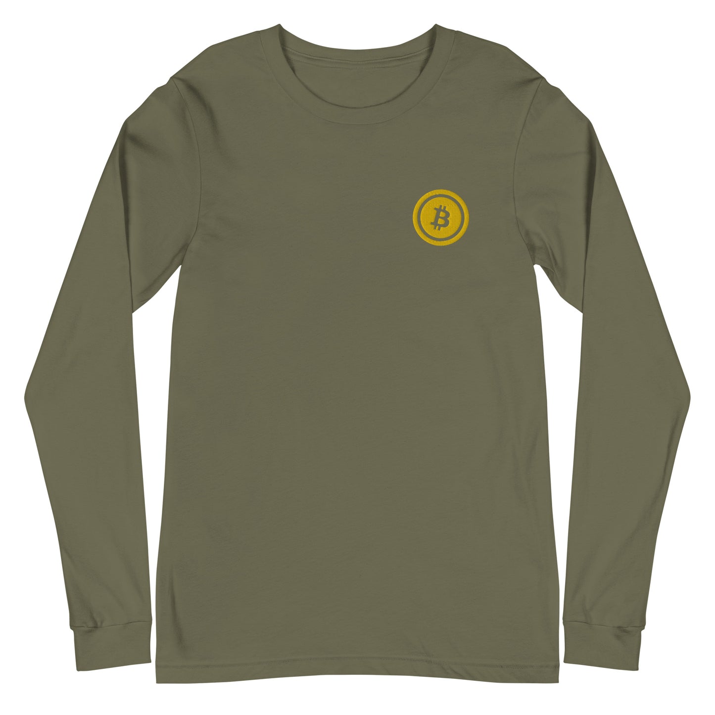 Embroidered Bitcoin Long Sleeve Tee BTC5