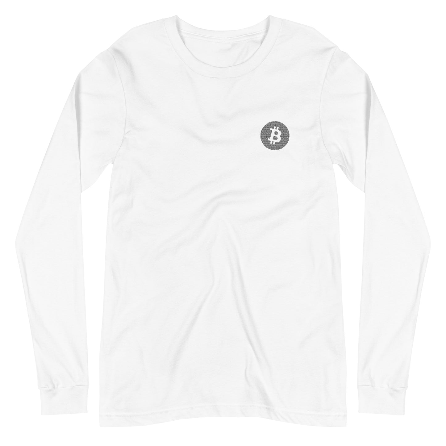 Embroidered Bitcoin Long Sleeve Tee BTC6