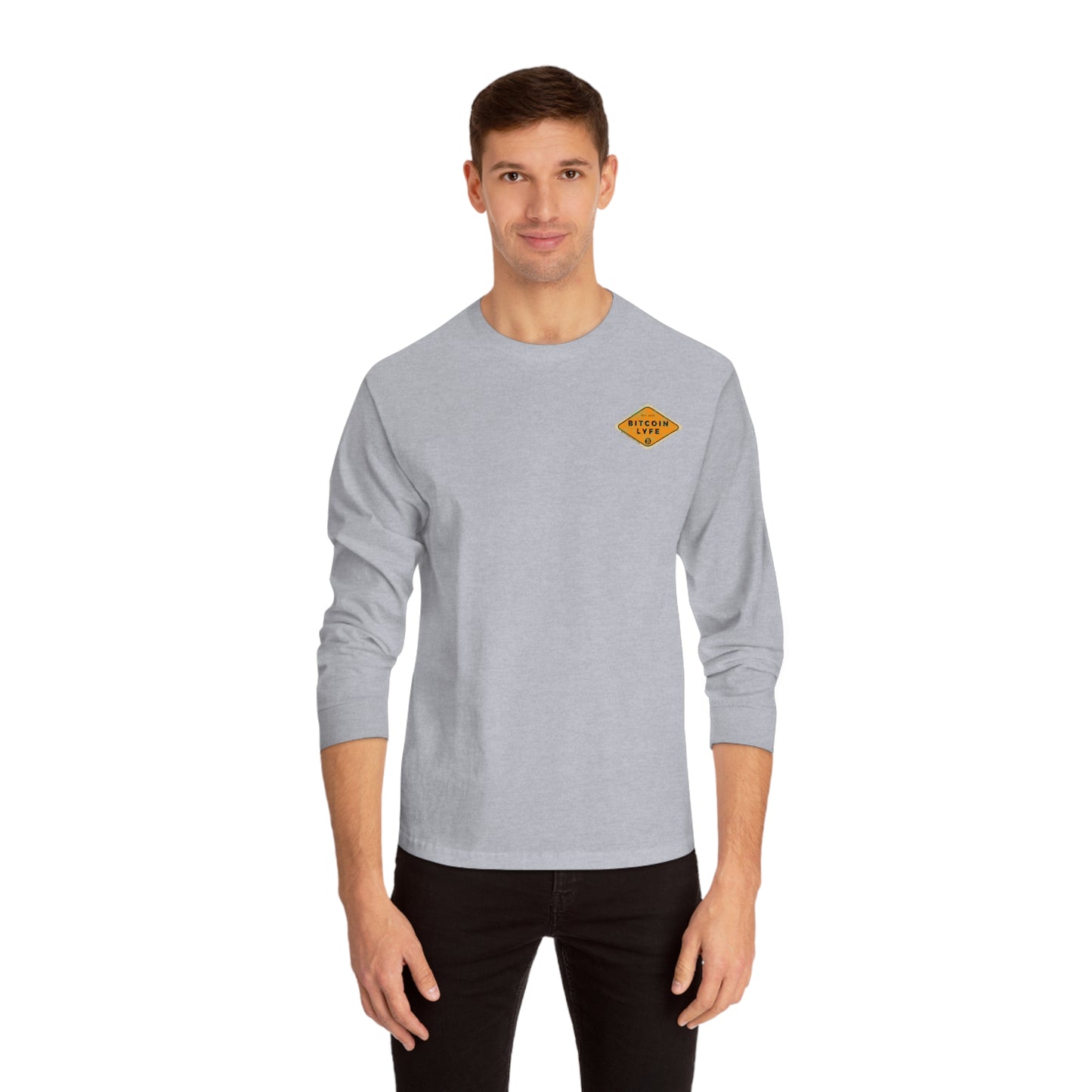 Distressed Bitcoin LYFE Long Sleeve T-Shirt