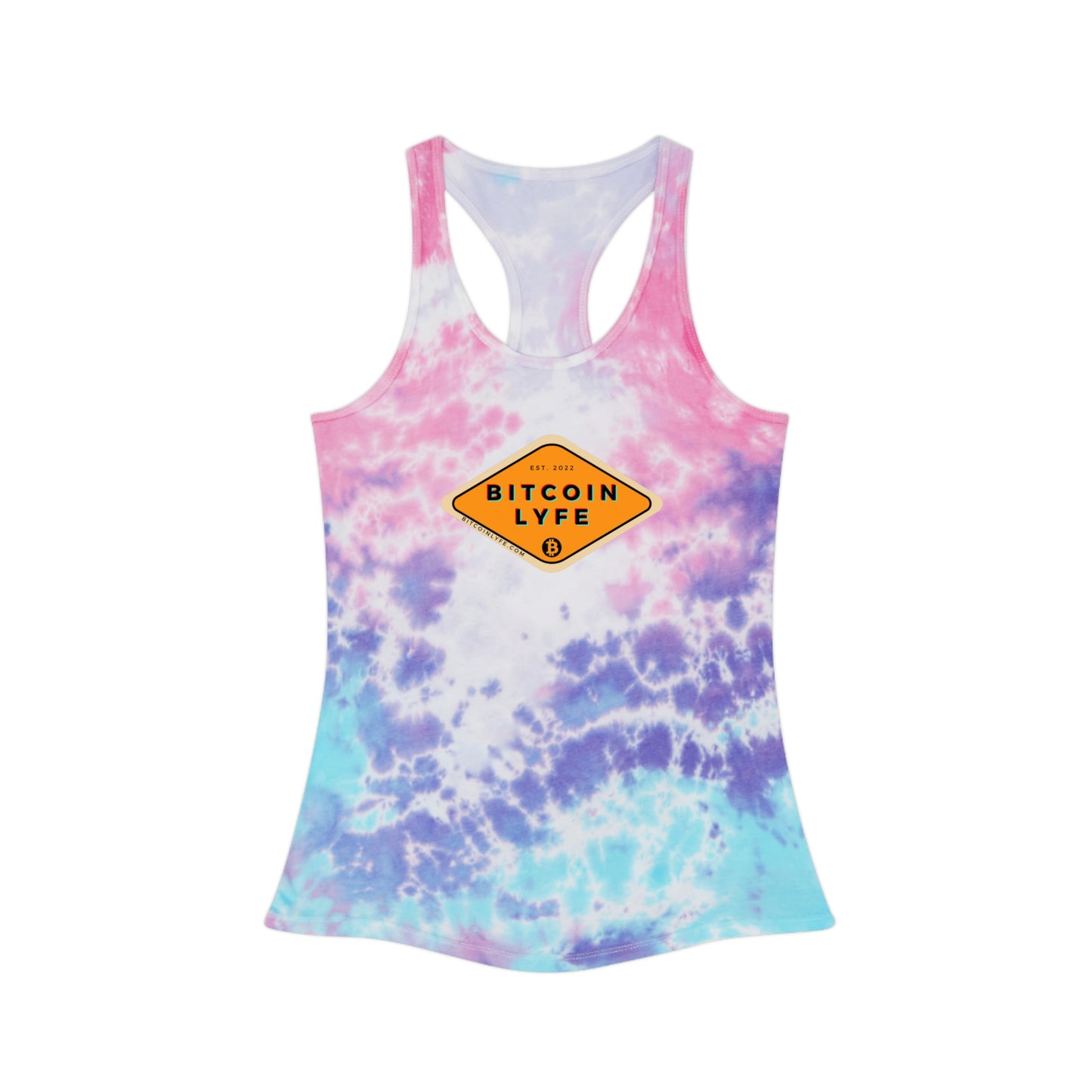 Bitcoin LYFE Tie Dye Racerback Tank Top