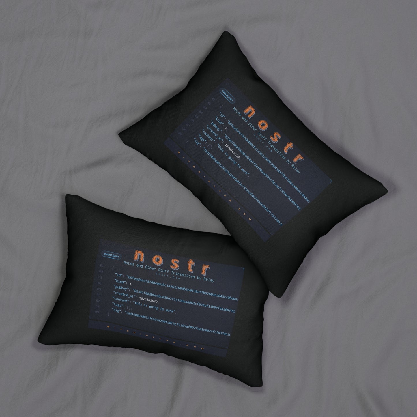 nostr is Going to Work, Lumbar Pillow