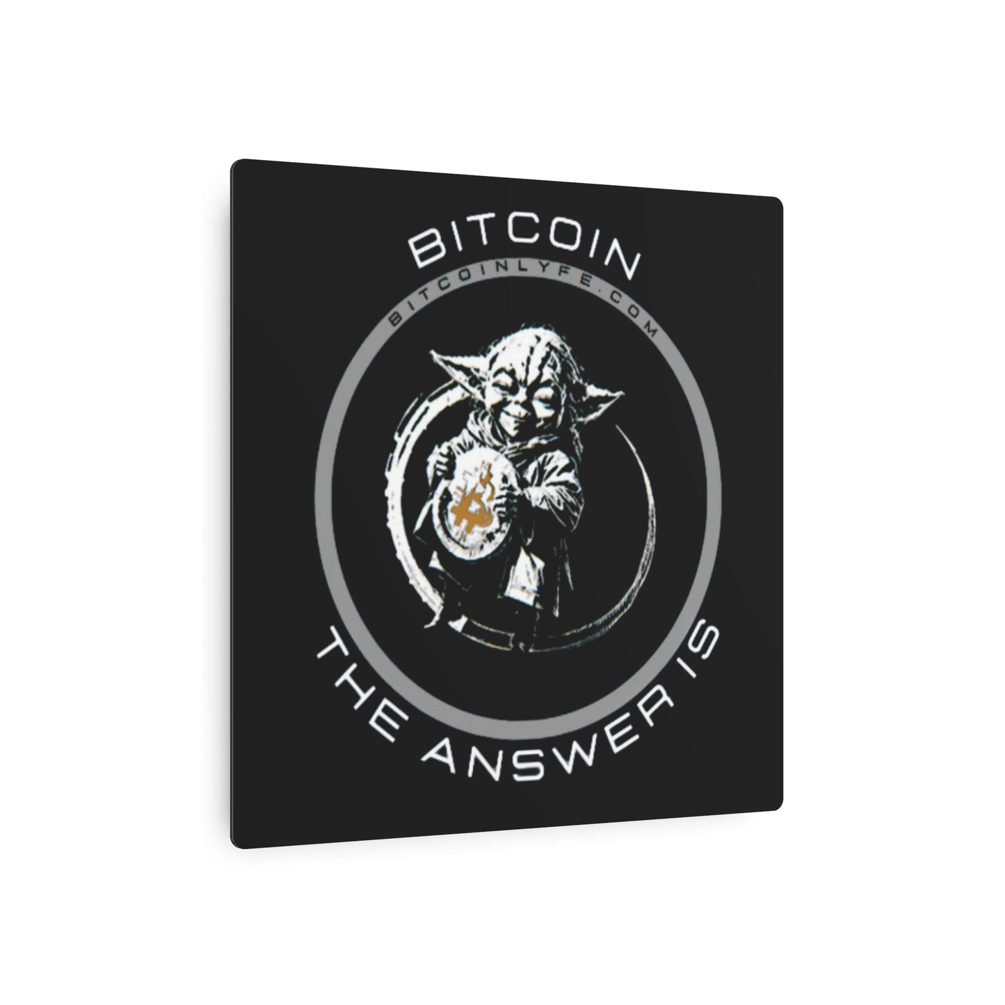 Bitcoin...The Answer Is Metal Art Sign