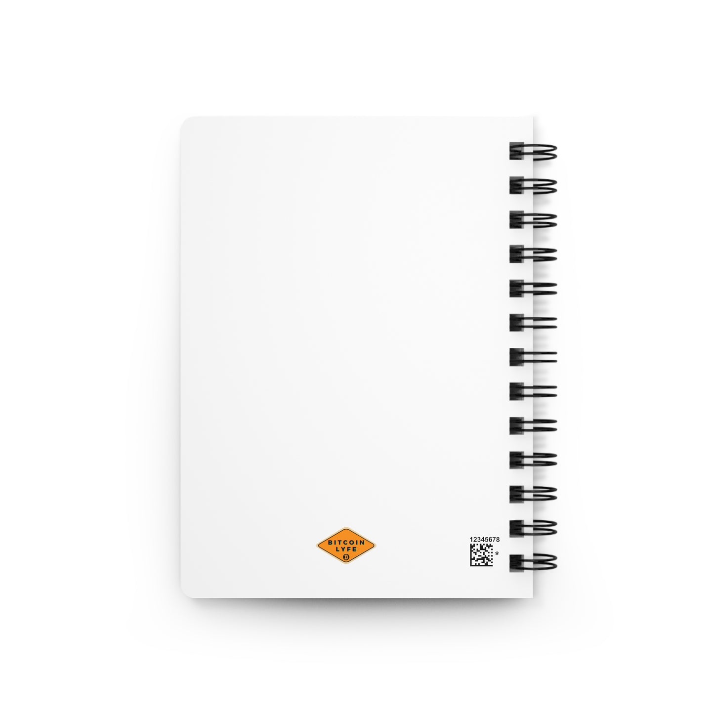 Bitcoin White Paper - Black Text on White Spiral Bound Journal