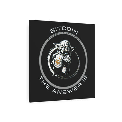 Bitcoin...The Answer Is Metal Art Sign