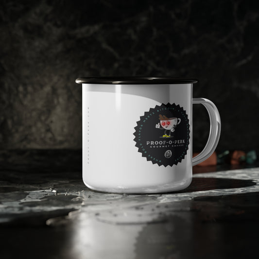 Proof-O-Perk Logo Enameled Steel Mug