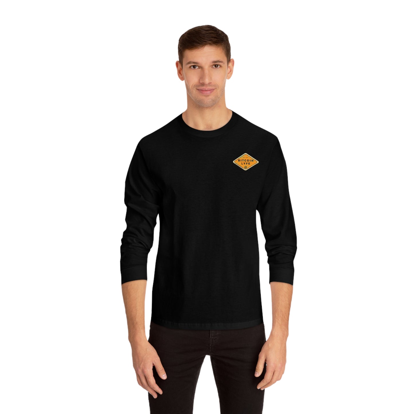 Distressed Bitcoin LYFE Long Sleeve T-Shirt