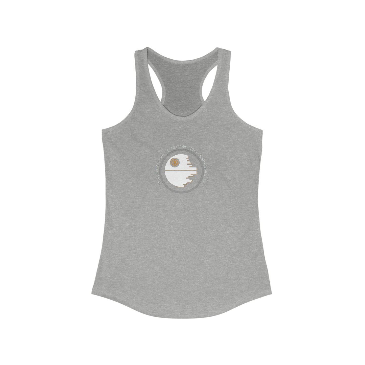 Focus Determines Reality Racerback Tank