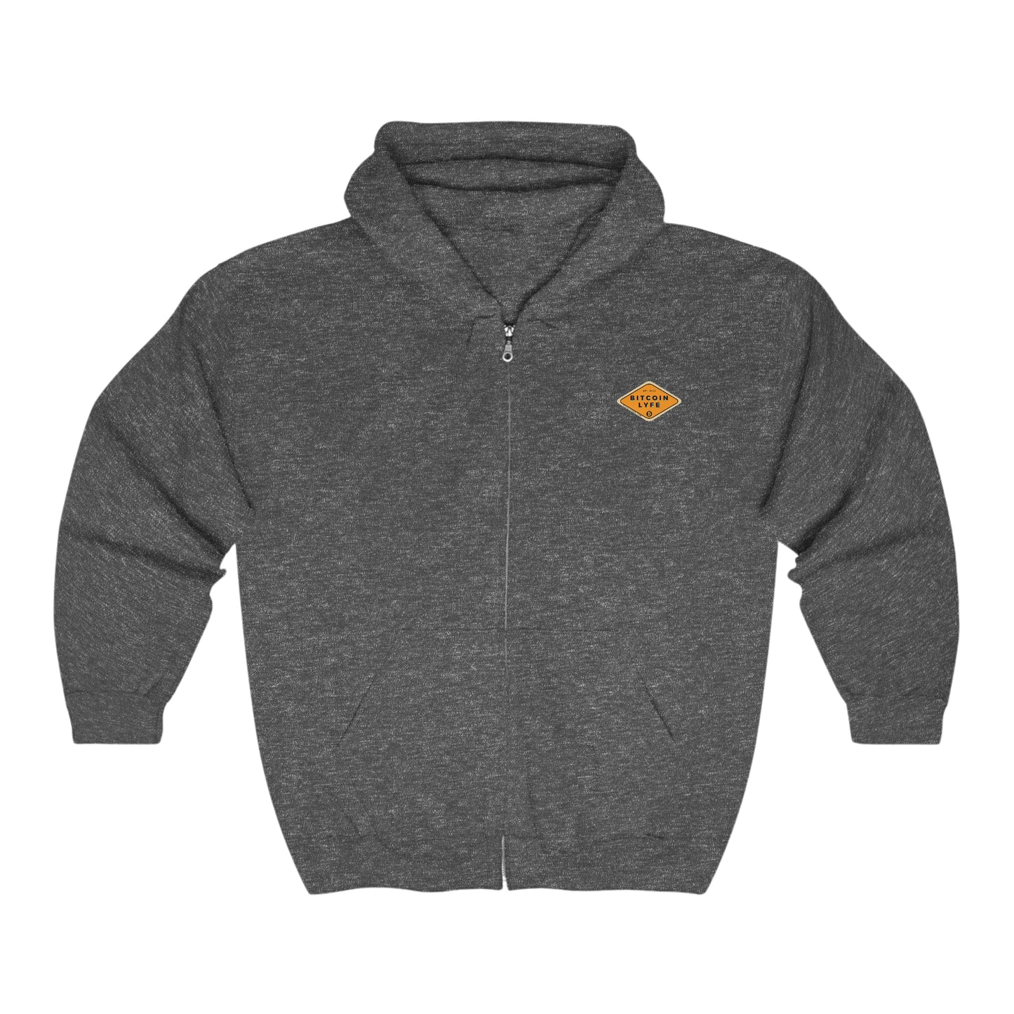 Bitcoin LYFE Heavy Blend™ Full Zip Hooded Sweatshirt