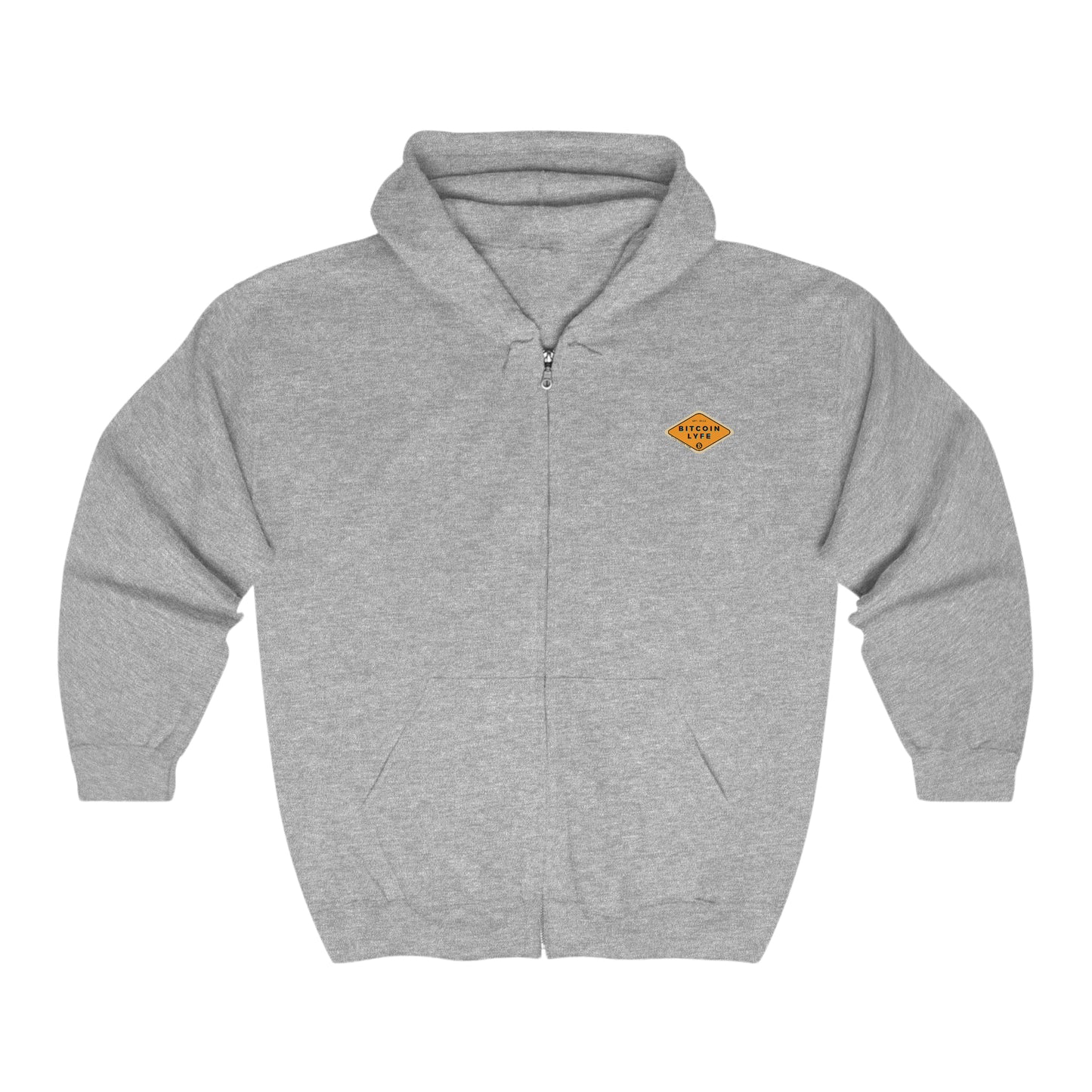 Bitcoin LYFE Heavy Blend™ Full Zip Hooded Sweatshirt