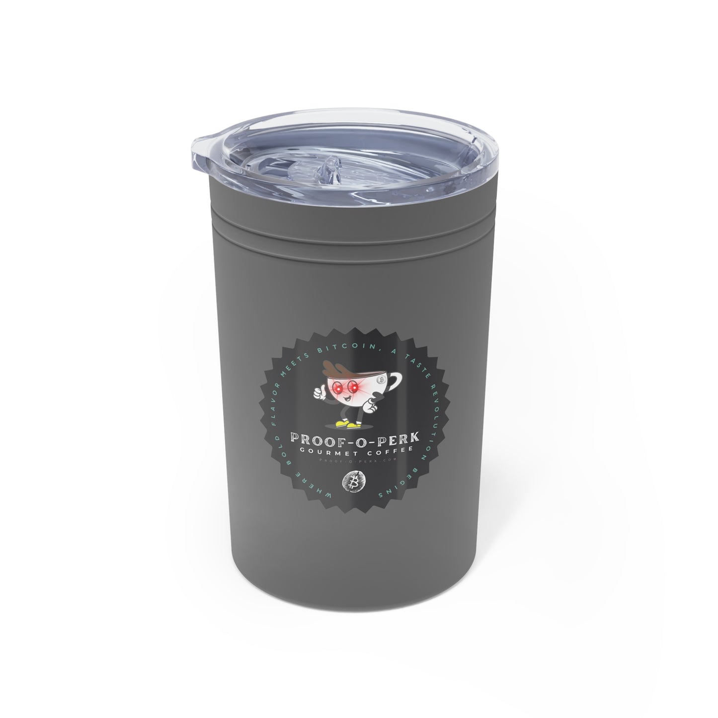 Proof-O-Perk Logo Vacuum Insulated Tumbler, 11oz