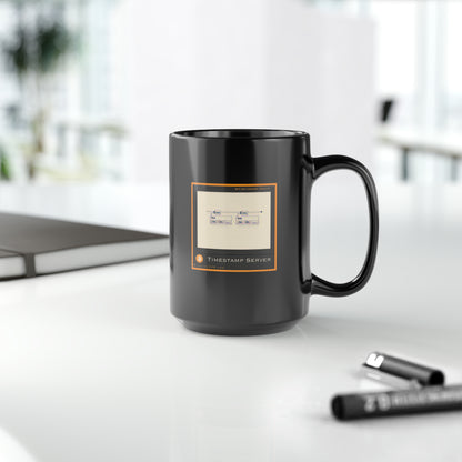 Bitcoin Whitepaper Figure Mug, Timestamp Server