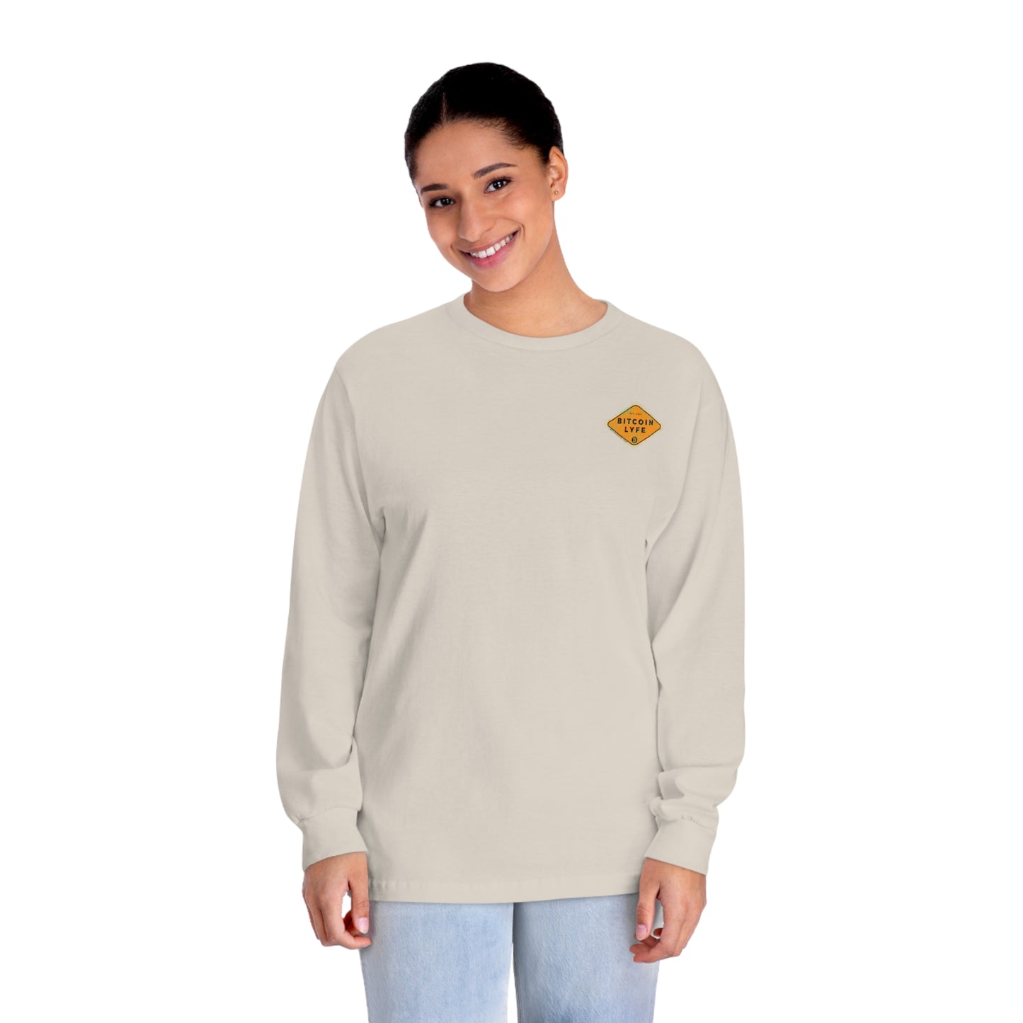 Distressed Bitcoin LYFE Long Sleeve T-Shirt