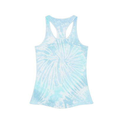 Distressed Bitcoin LYFE Tie Dye Racerback Tank Top