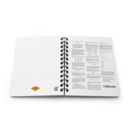 Bitcoin White Paper - Black Text on White Spiral Bound Journal